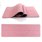 Non-Slip Yoga Mat with Position Line