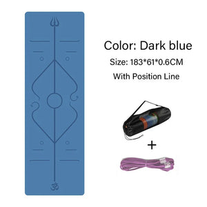 Non-Slip Yoga Mat with Position Line