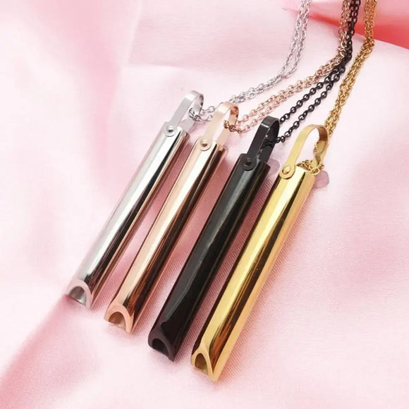 YogaMedCo Stainless Steel Mindful Breathing Necklace